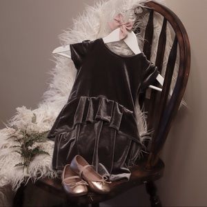 2t Grey Velvet Dress